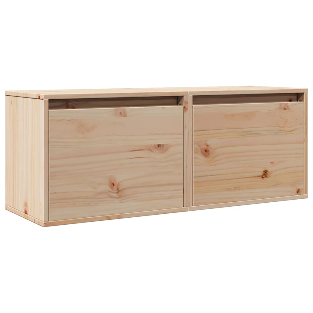 Vidaxl wandkasten 2 st 45x30x35 cm massief grenenhout