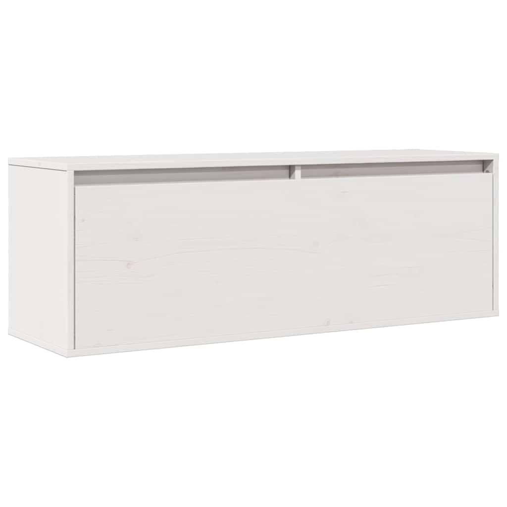Vidaxl wandkast 100x30x35 cm massief grenenhout wit