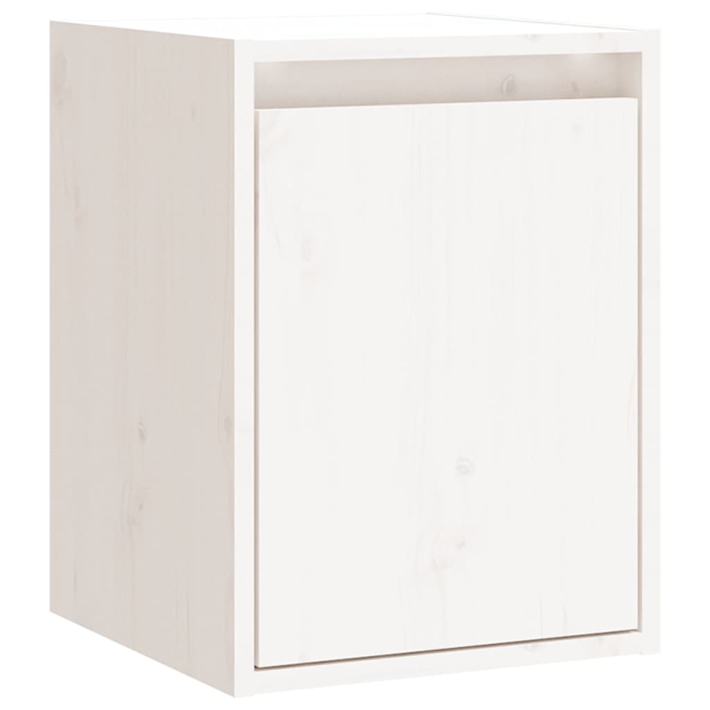 Vidaxl wandkast 30x30x40 cm massief grenenhout wit