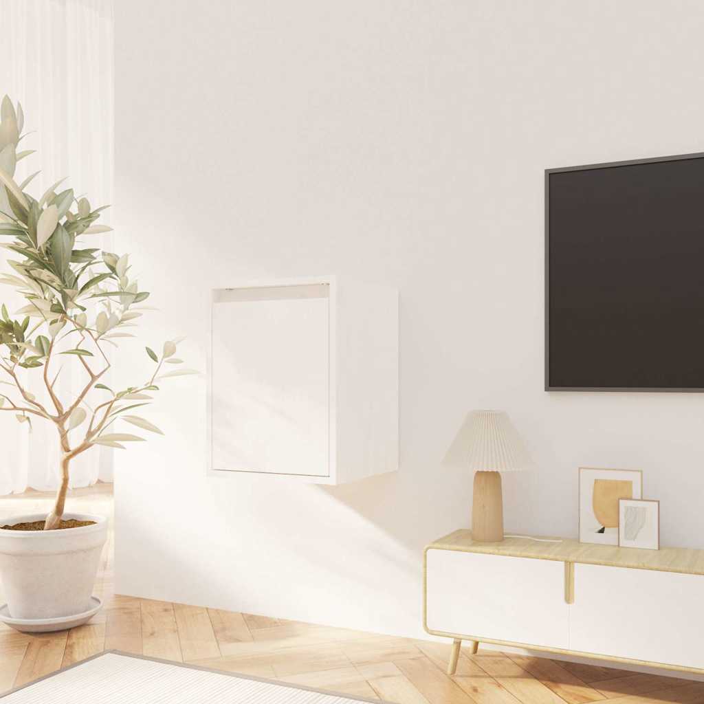 Vidaxl wandkasten 2 st 30x30x40 cm massief grenenhout wit