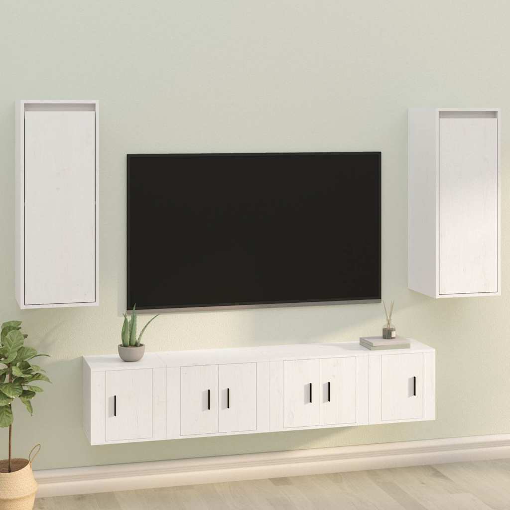 Vidaxl wandkasten 2 st 30x30x80 cm massief grenenhout wit