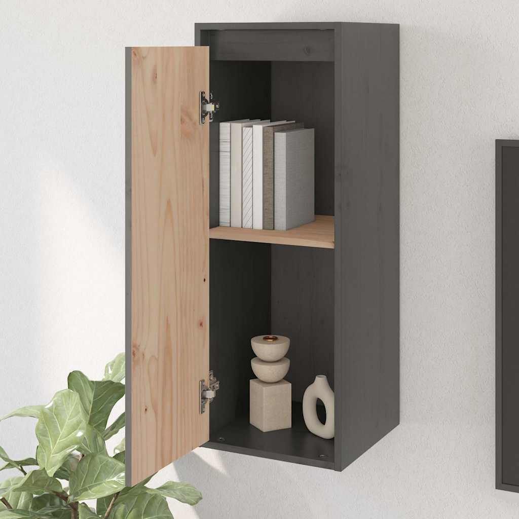Vidaxl wandkast 30x30x80 cm massief grenenhout grijs
