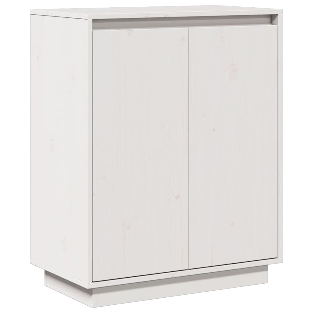 Vidaxl dressoir 60x34x75 cm massief grenenhout wit