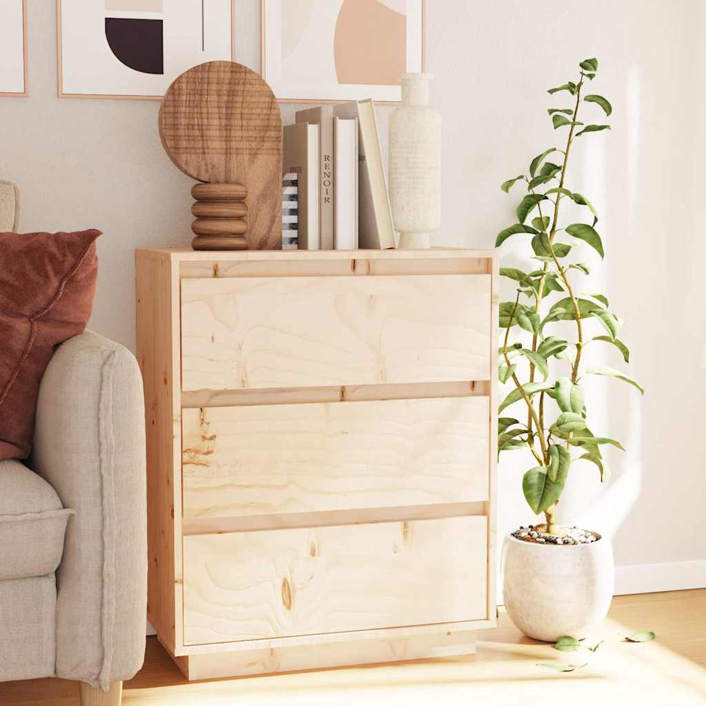 Vidaxl dressoir 60x34x75 cm massief grenenhout