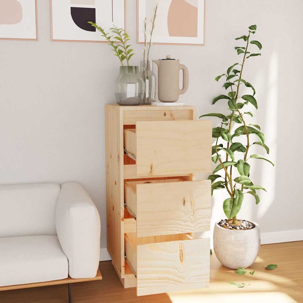 Vidaxl dressoir 32x34x75 cm massief grenenhout