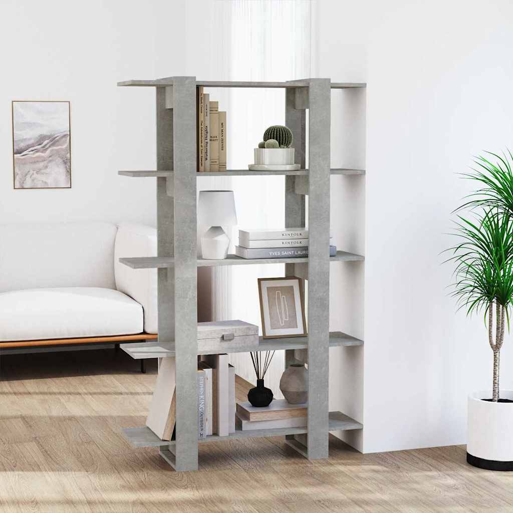 Vidaxl boekenkast kamerscherm 100x30x160 cm betongrijs