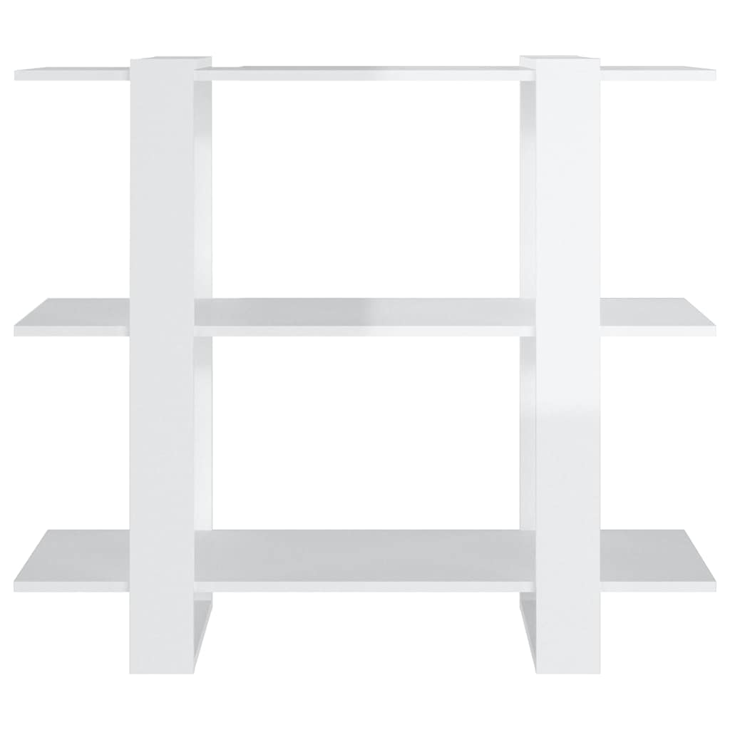 Vidaxl boekenkast kamerscherm 100x30x87 cm hoogglans wit