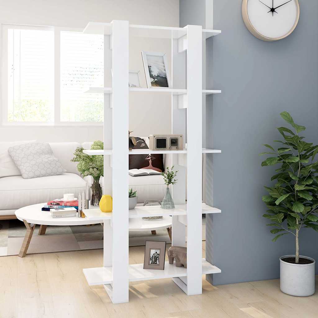 Vidaxl boekenkast kamerscherm 80x30x160 cm bewerkt hout wit