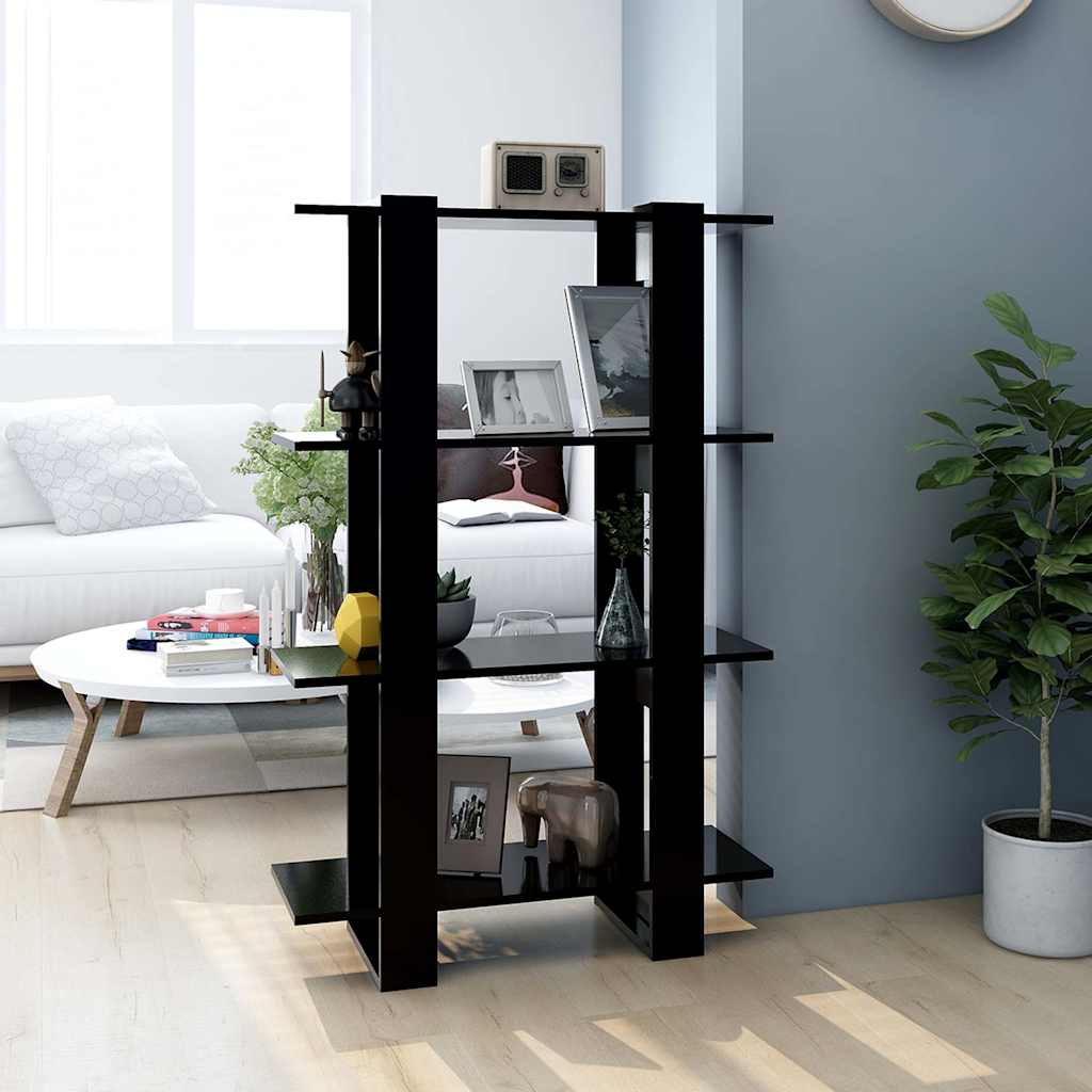 Vidaxl boekenkast kamerscherm 80x30x123,5 cm zwart