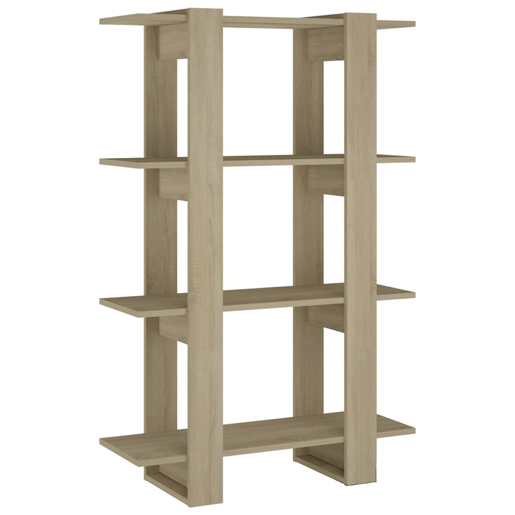 Vidaxl boekenkast kamerscherm 80x30x123,5 cm sonoma eikenkleurig