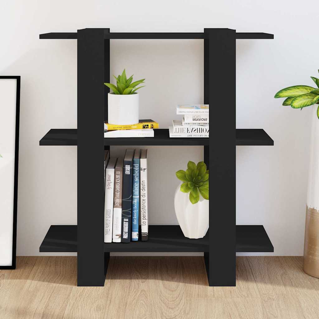 Vidaxl boekenkast kamerscherm 80x30x87 cm zwart
