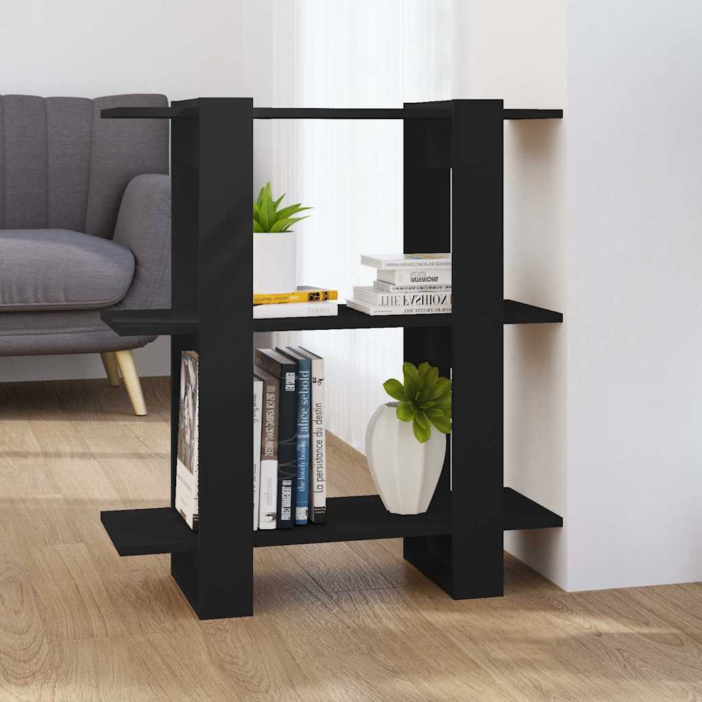 Vidaxl boekenkast kamerscherm 80x30x87 cm zwart