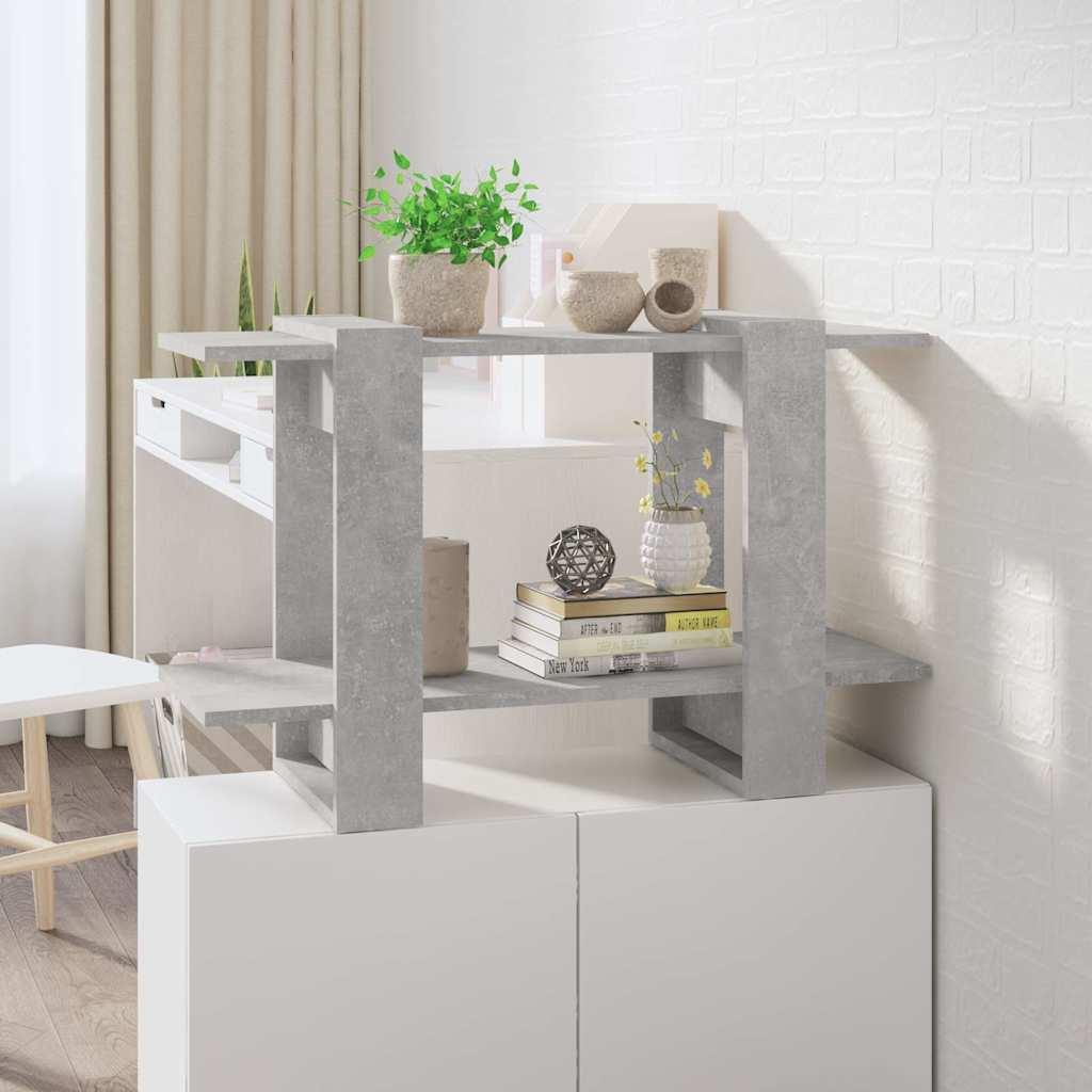 Vidaxl boekenkast kamerscherm 80x30x51 cm betongrijs