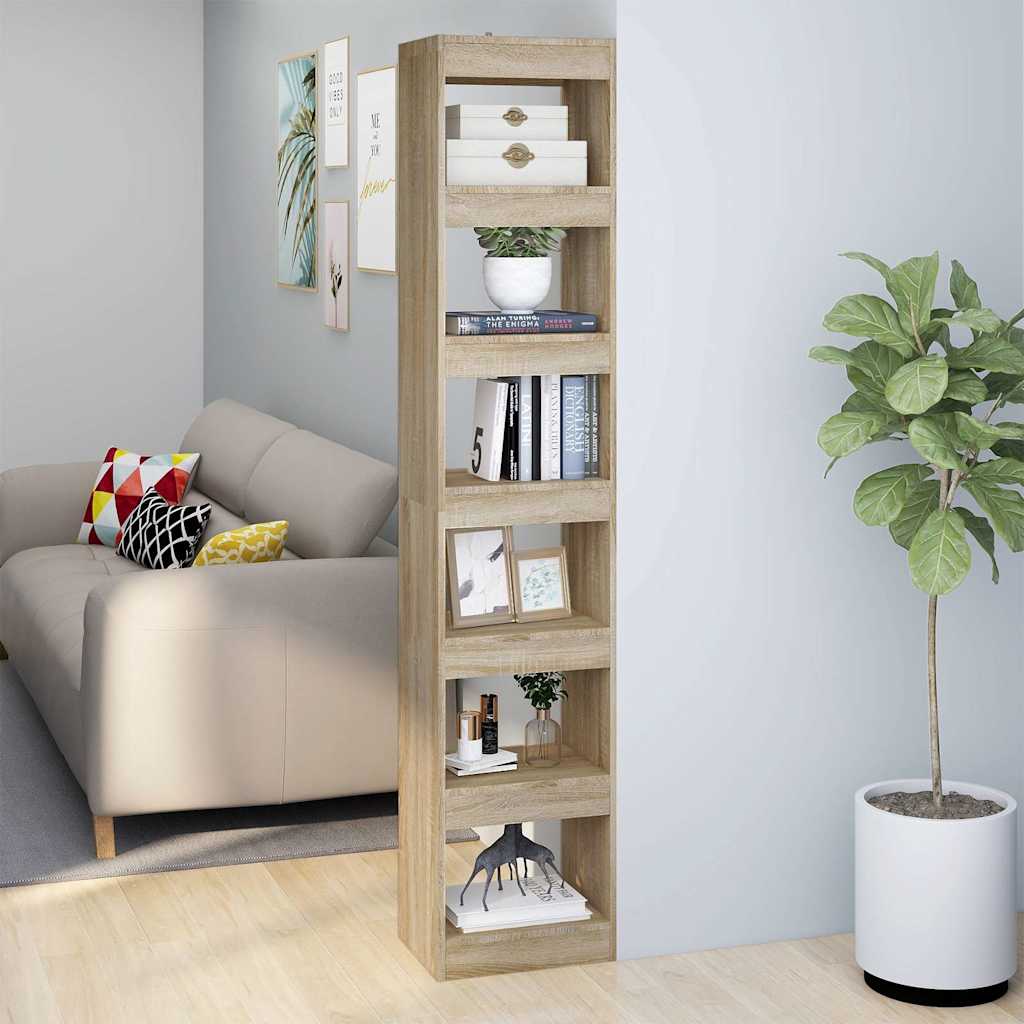 Vidaxl boekenkast kamerscherm 40x30x198 cm sonoma eikenkleurig