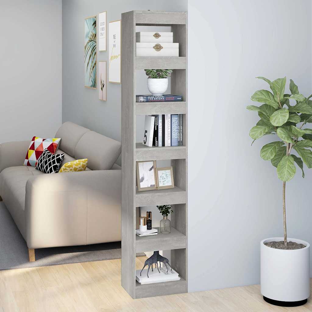 Vidaxl boekenkast kamerscherm 40x30x198 cm betongrijs