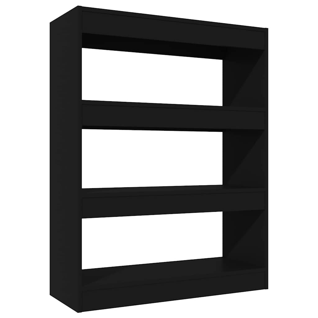 Vidaxl boekenkast kamerscherm 80x30x103 cm bewerkt hout zwart