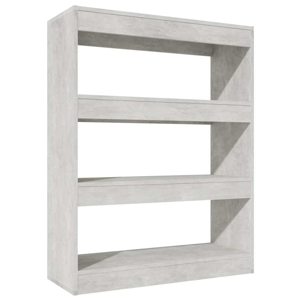 Vidaxl boekenkast kamerscherm 80x30x103 cm bewerkt hout betongrijs