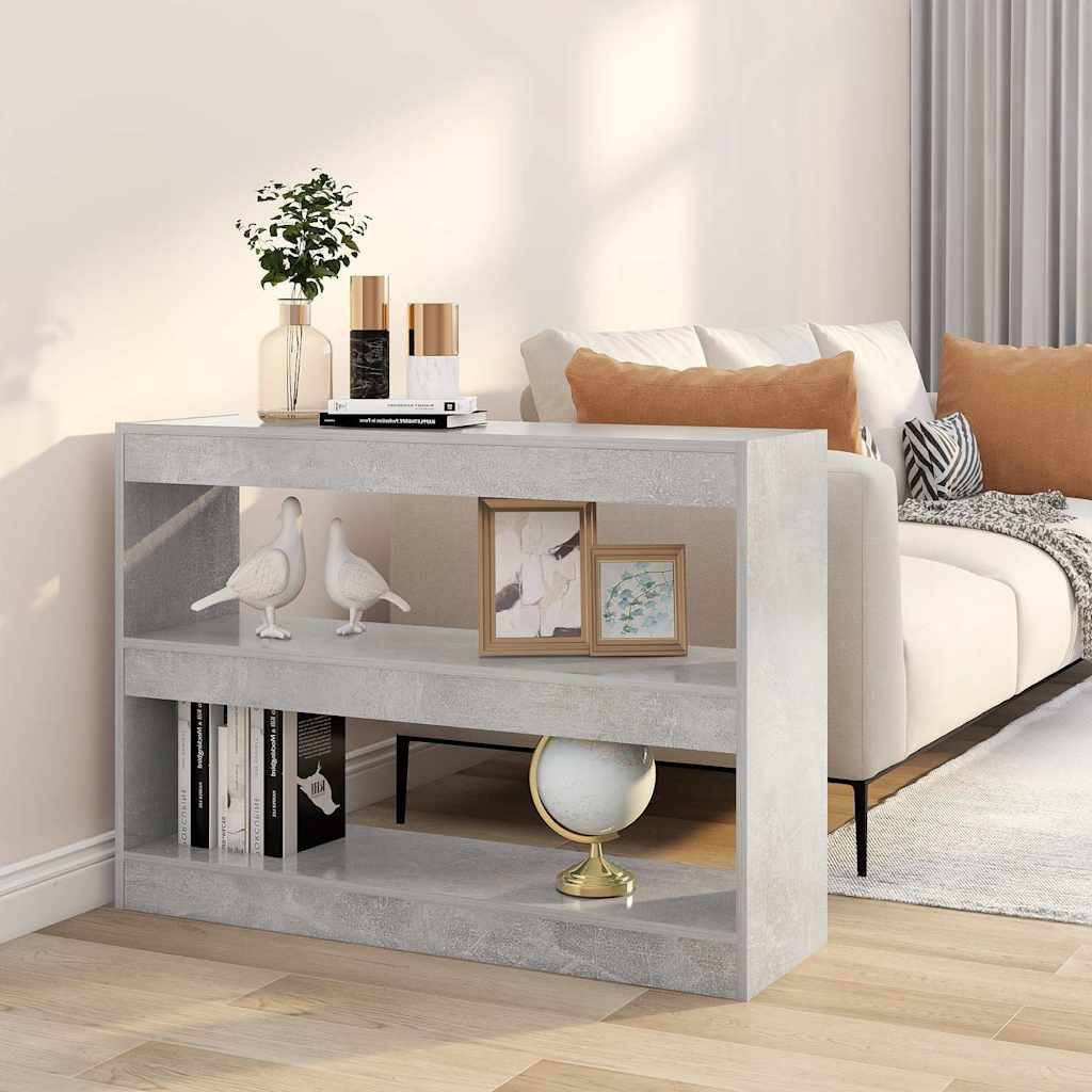 Vidaxl boekenkast kamerscherm 100x30x72 cm betongrijs