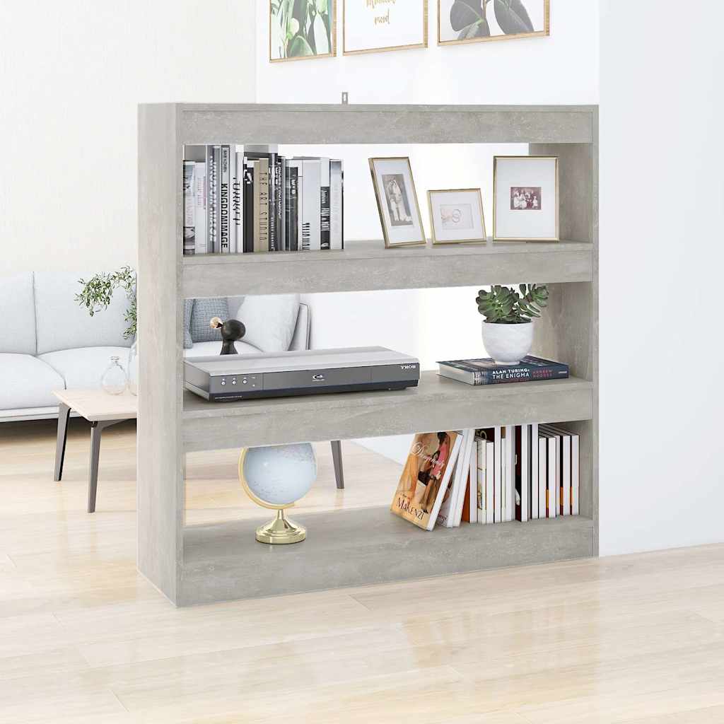 Vidaxl boekenkast kamerscherm 100x30x103 cm betongrijs