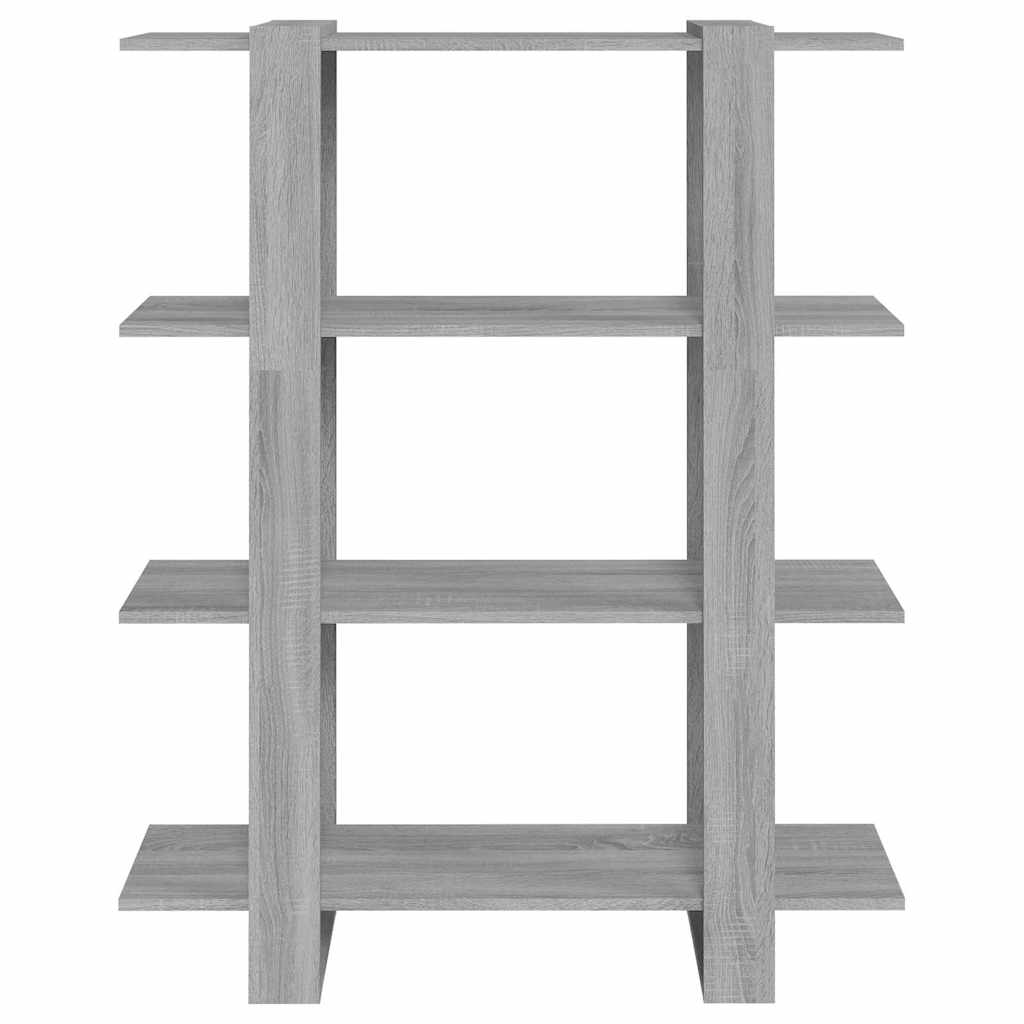 Vidaxl boekenkast kamerscherm 100x30x123,5 cm grijs sonoma eiken
