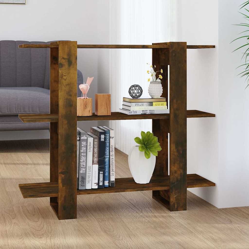 Vidaxl boekenkast kamerscherm 100x30x87 cm gerookt eikenkleurig