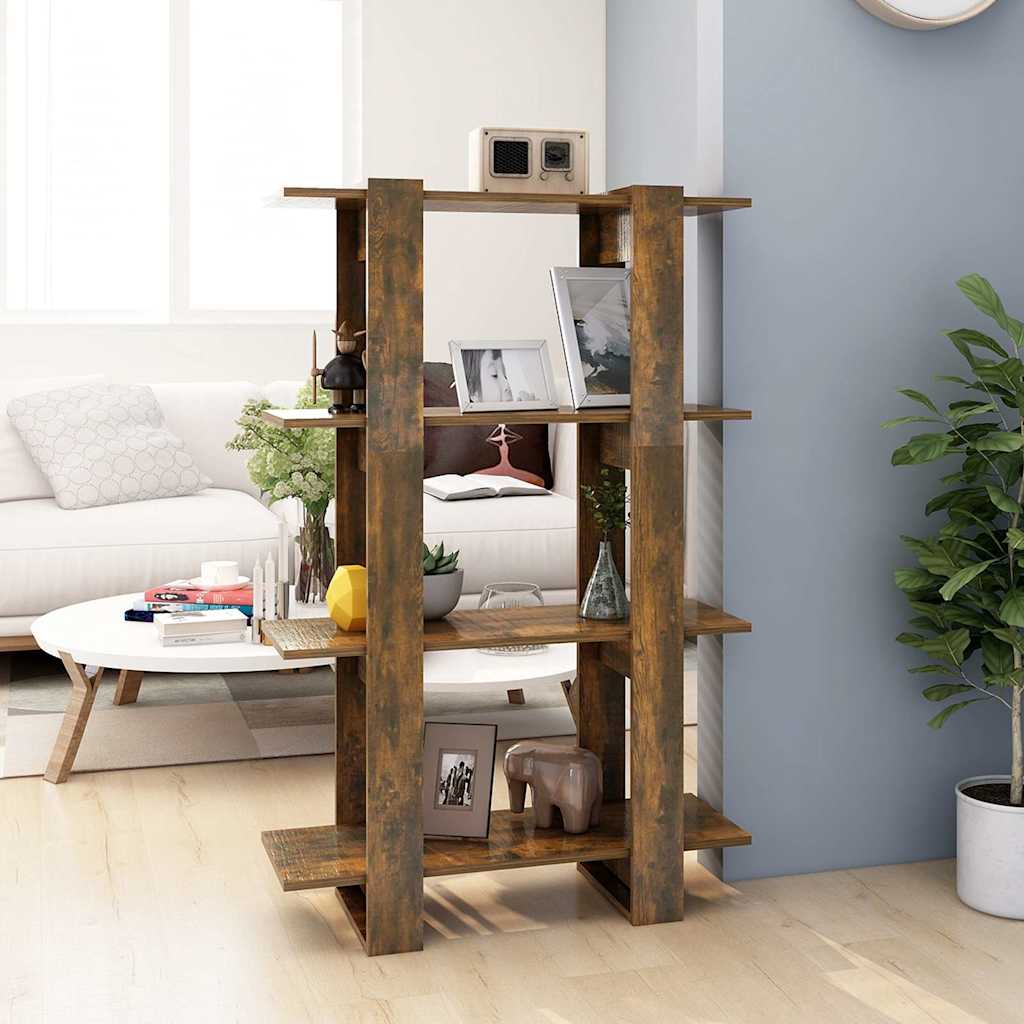 Vidaxl boekenkast kamerscherm 80x30x123,5 cm gerookt eikenkleurig