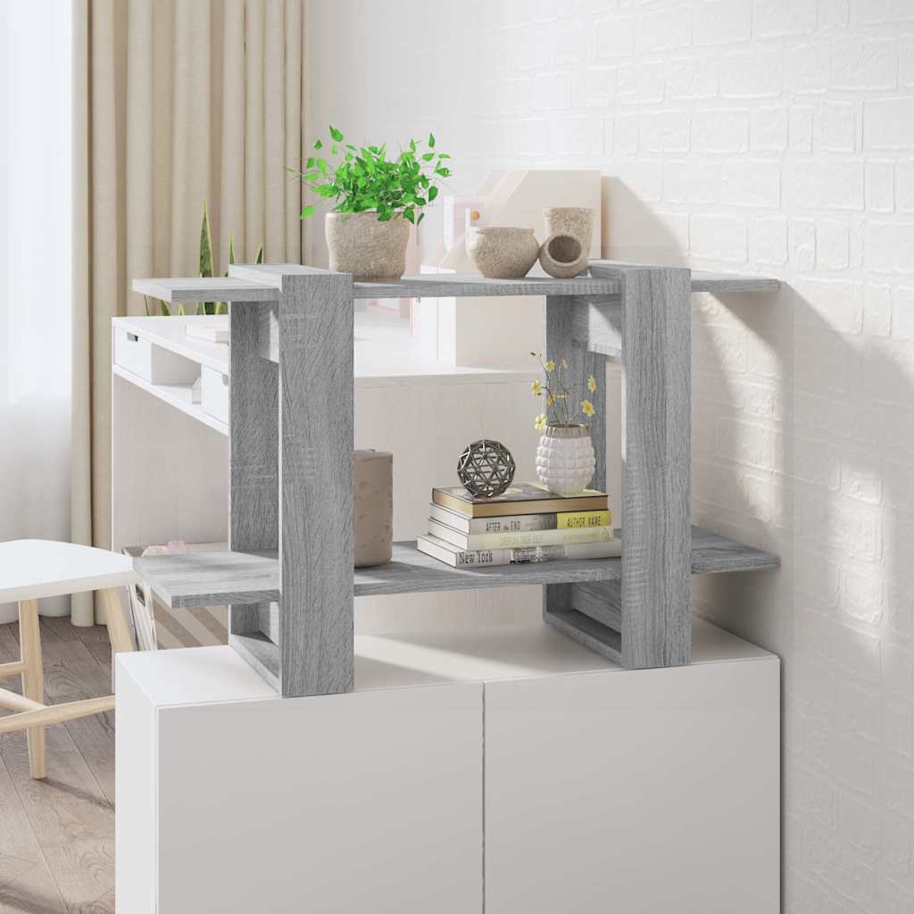 Vidaxl boekenkast kamerscherm 80x30x51 cm grijs sonoma eikenkleurig