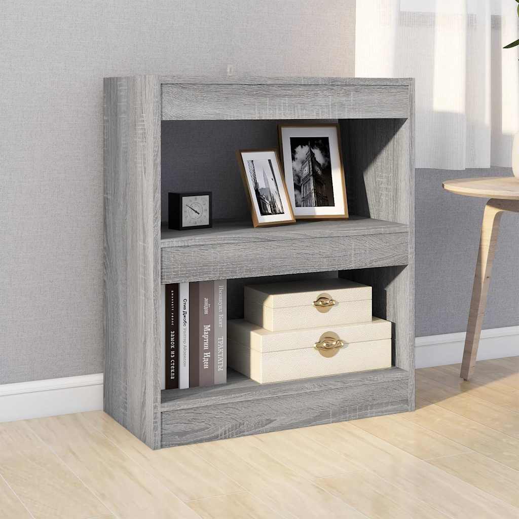 Vidaxl boekenkast kamerscherm 60x30x72 cm grijs sonoma eikenkleurig