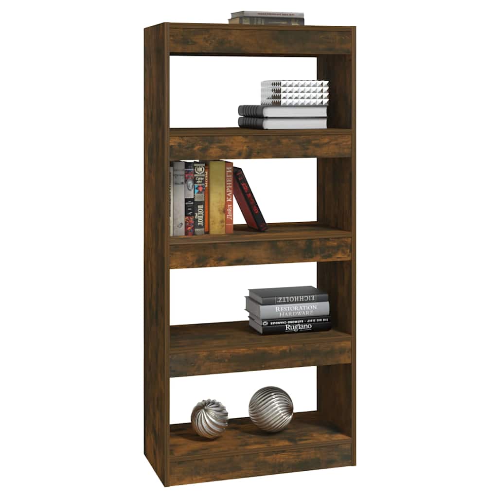Vidaxl boekenkast kamerscherm 60x30x135 cm bewerkt hout gerookt eiken