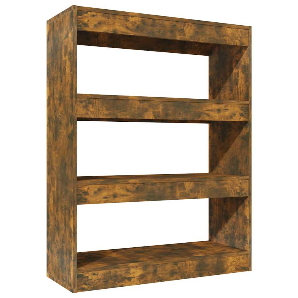 Vidaxl boekenkast kamerscherm 80x30x103 cm bewerkt hout gerookt eiken