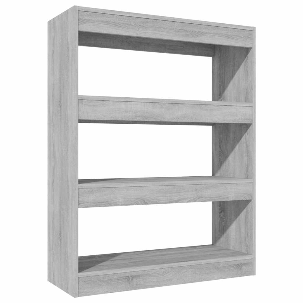 Vidaxl boekenkast kamerscherm 80x30x103 cm bewerkt hout grijs sonoma