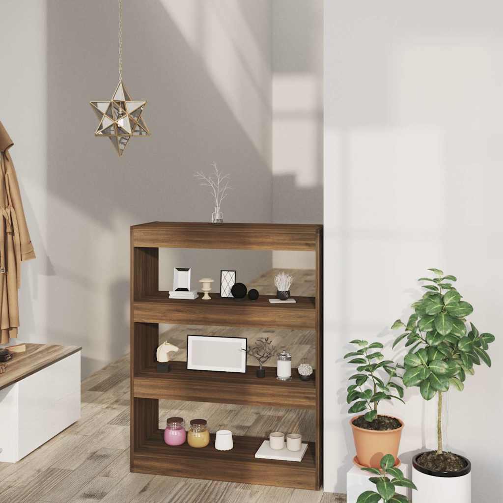 Vidaxl boekenkast kamerscherm 80x30x103 cm bewerkt hout bruin eiken