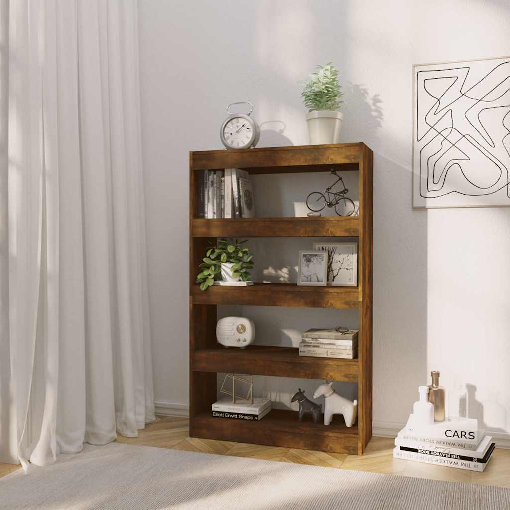 Vidaxl boekenkast kamerscherm 80x30x135 cm spaanplaat gerookt eiken