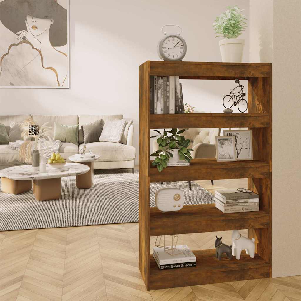 Vidaxl boekenkast kamerscherm 80x30x135 cm spaanplaat gerookt eiken