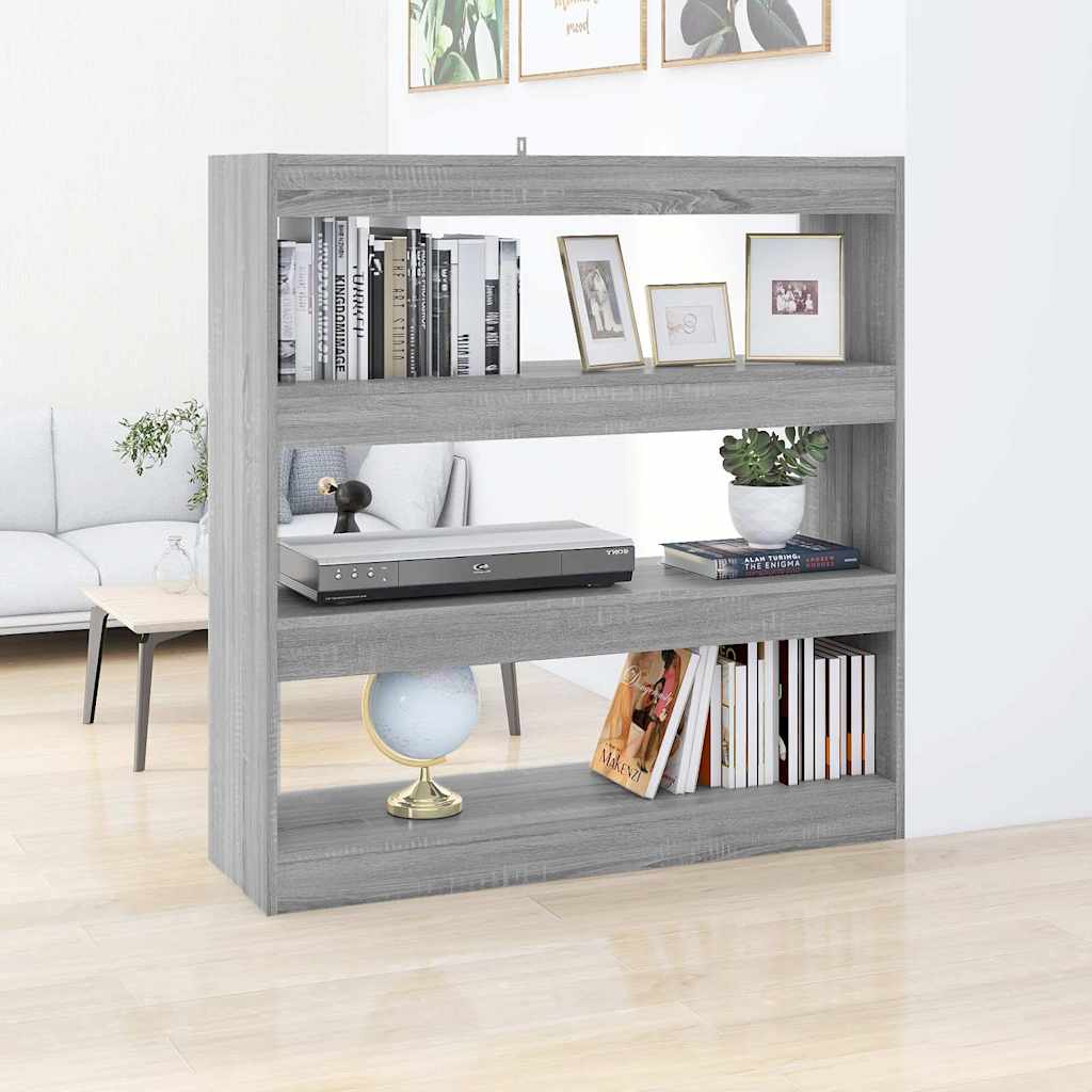 Vidaxl boekenkast kamerscherm 100x30x103 cm grijs sonoma eikenkleurig