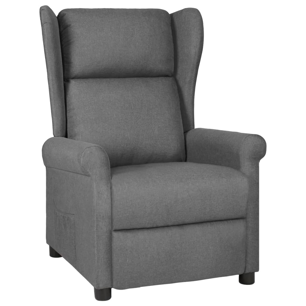 Vidaxl fauteuil verstelbaar stof lichtgrijs