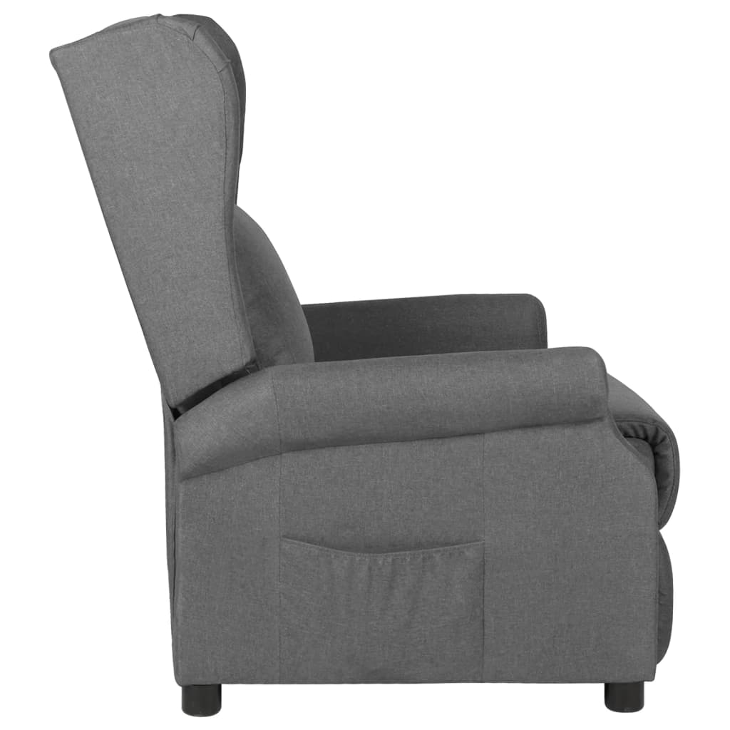 Vidaxl fauteuil verstelbaar stof lichtgrijs