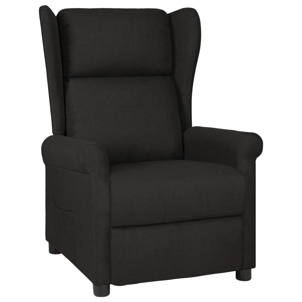 Vidaxl fauteuil verstelbaar stof zwart