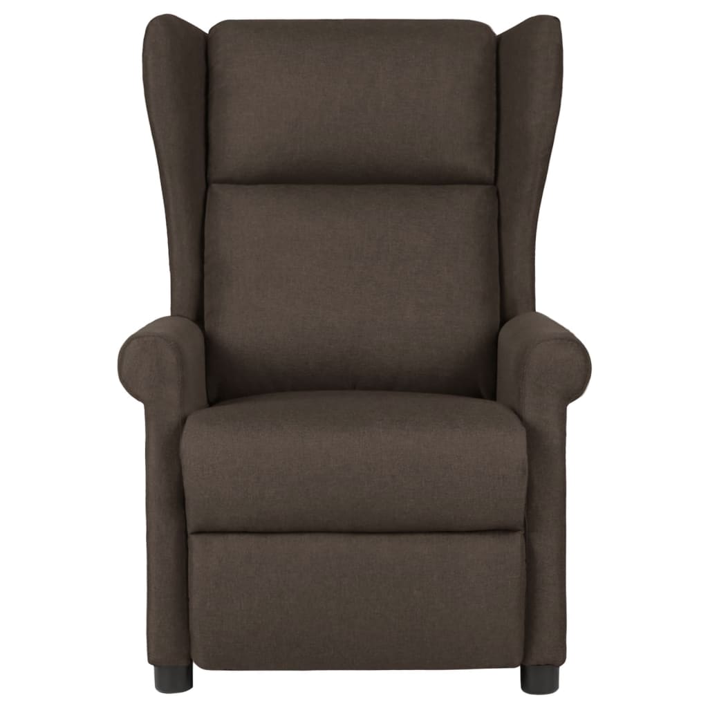 Vidaxl fauteuil verstelbaar stof donkerbruin