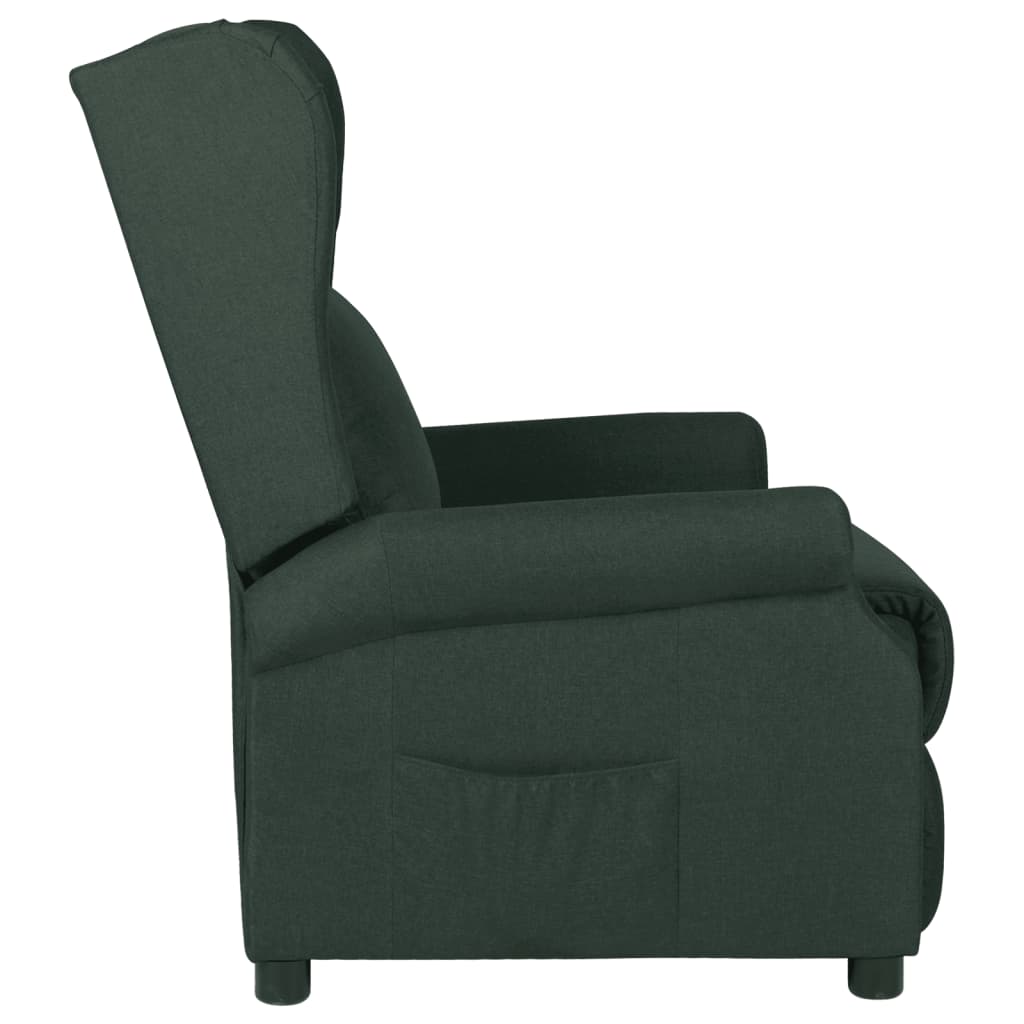 Vidaxl fauteuil verstelbaar stof donkergroen