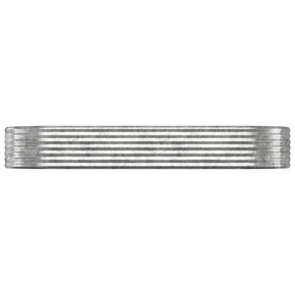 Vidaxl plantenbak 249x100x36 cm gegalvaniseerd staal zilverkleurig