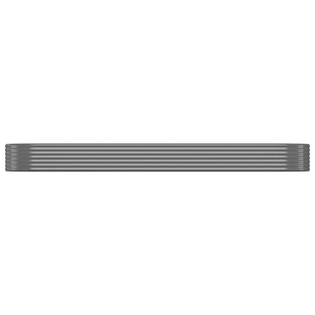 Vidaxl plantenbak 396x100x36 cm gegalvaniseerd staal grijs