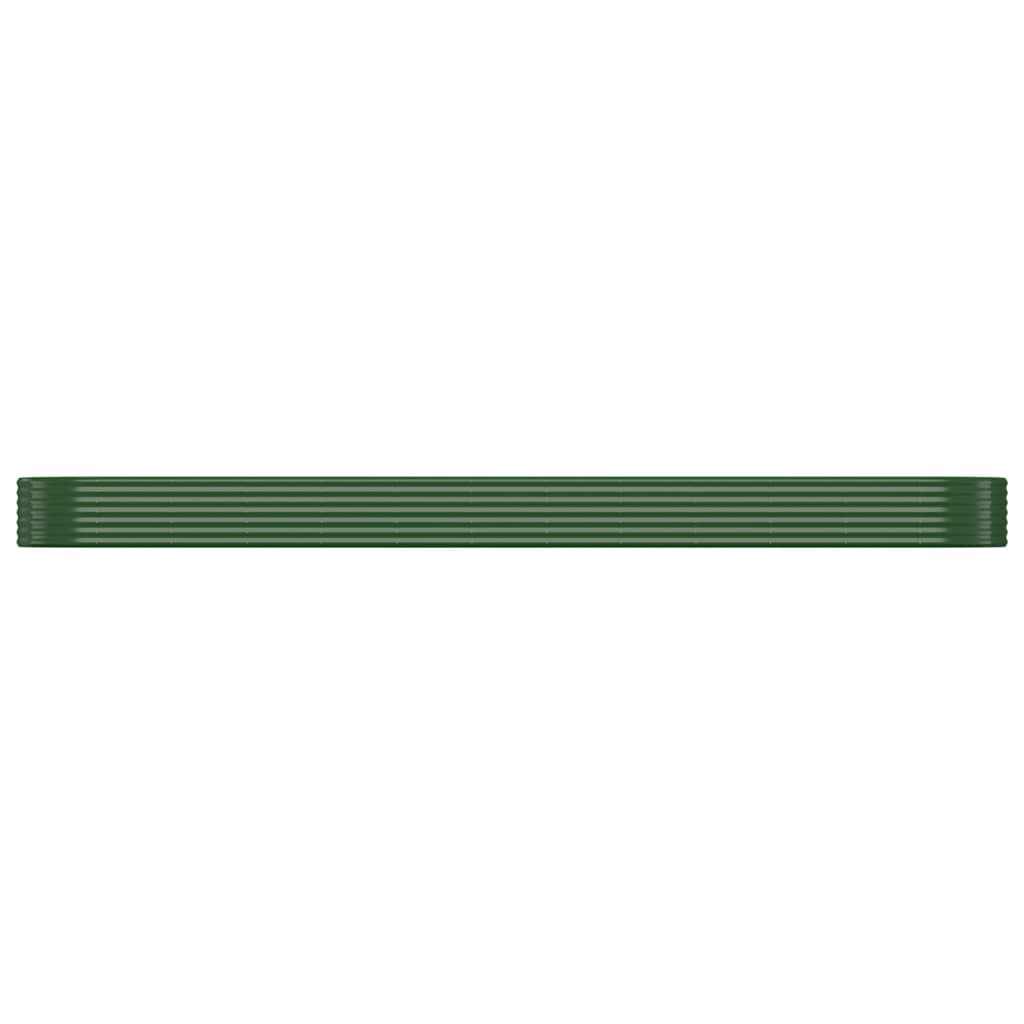 Vidaxl plantenbak 507x100x36 cm gegalvaniseerd staal groen