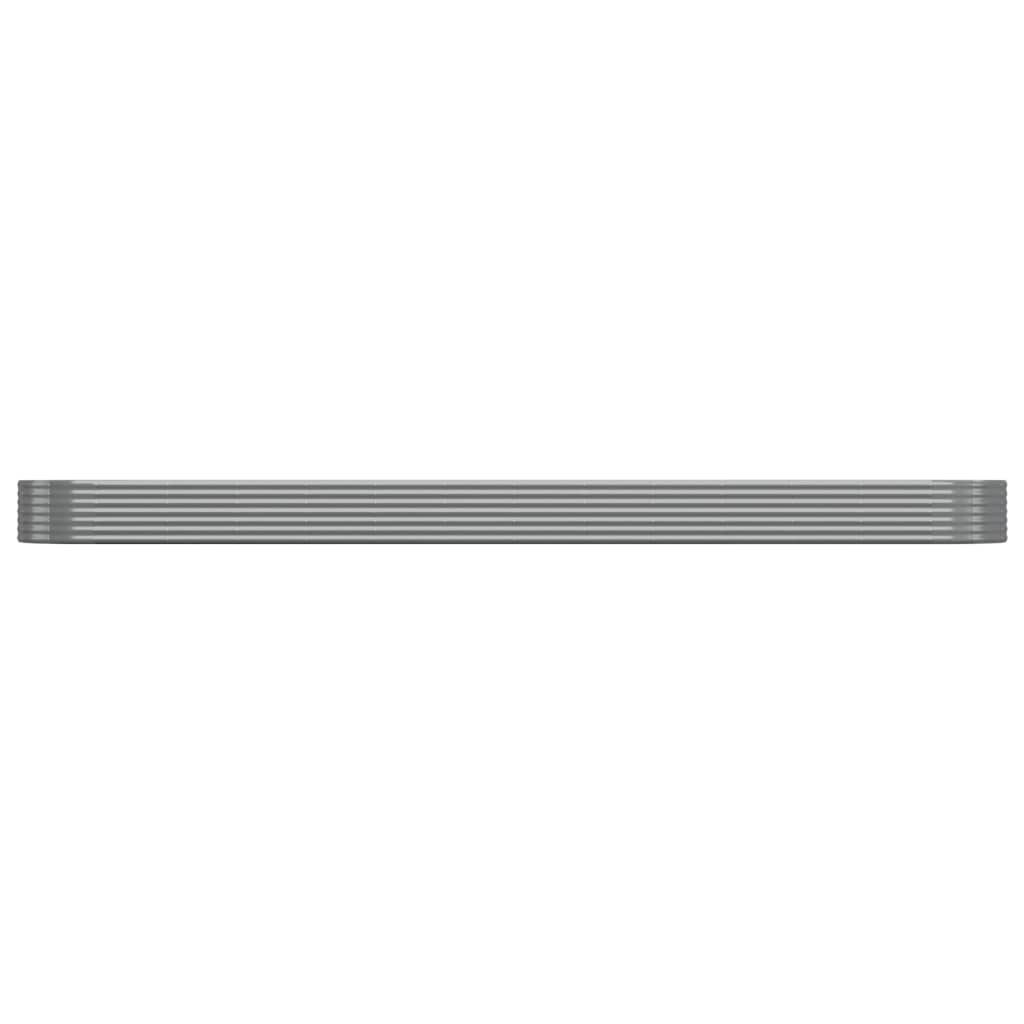 Vidaxl plantenbak 544x100x36 cm gegalvaniseerd staal grijs
