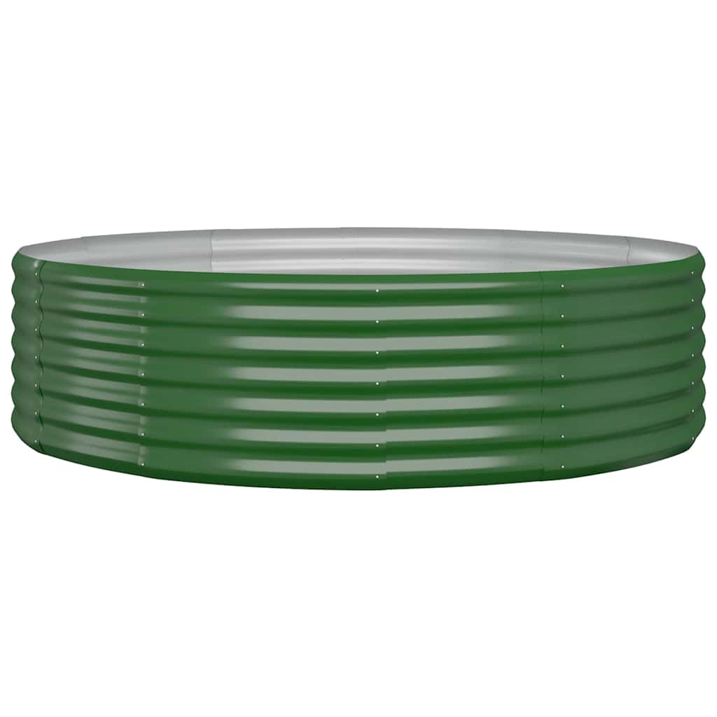 Vidaxl plantenbak 140x140x36 cm gegalvaniseerd staal groen