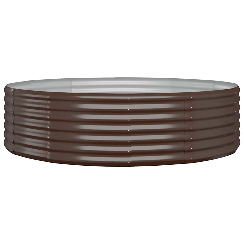 Vidaxl plantenbak 140x140x36 cm gegalvaniseerd staal bruin