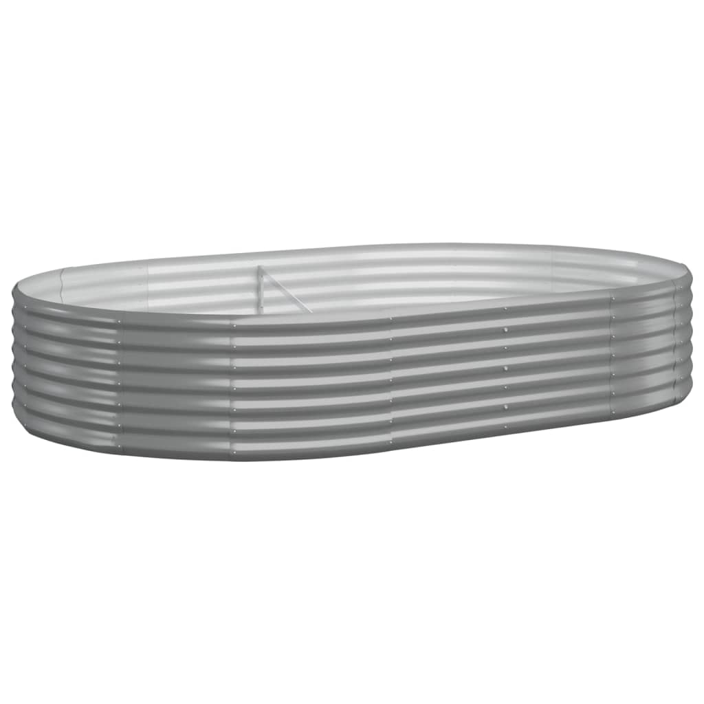 Vidaxl plantenbak 214x140x36 cm gegalvaniseerd staal grijs