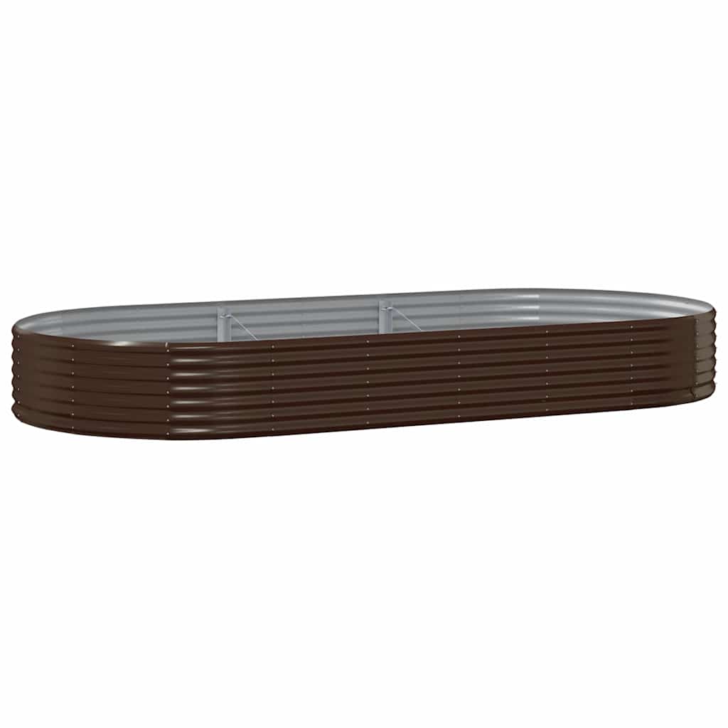 Vidaxl plantenbak 296x140x36 cm gegalvaniseerd staal bruin