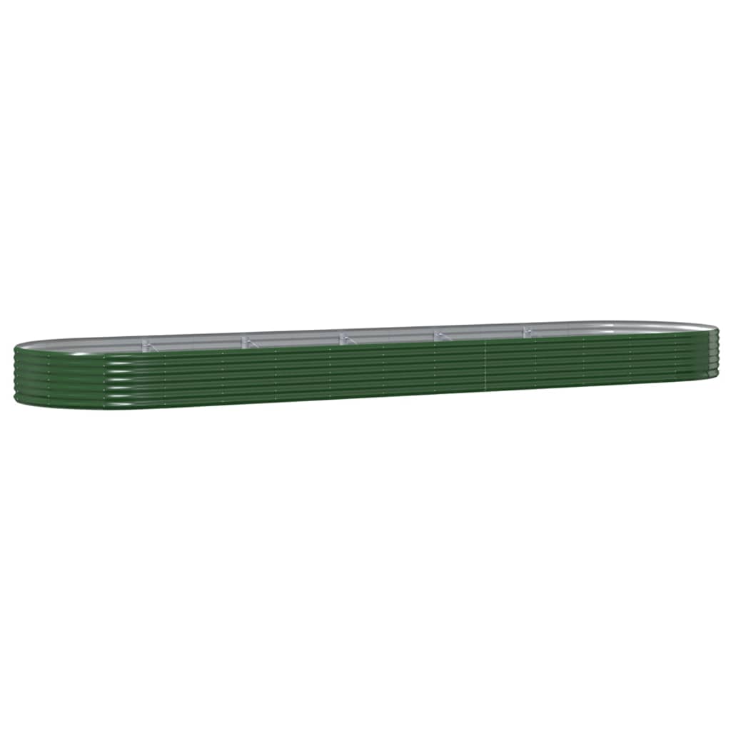 Vidaxl plantenbak 523x140x36 cm gegalvaniseerd staal groen