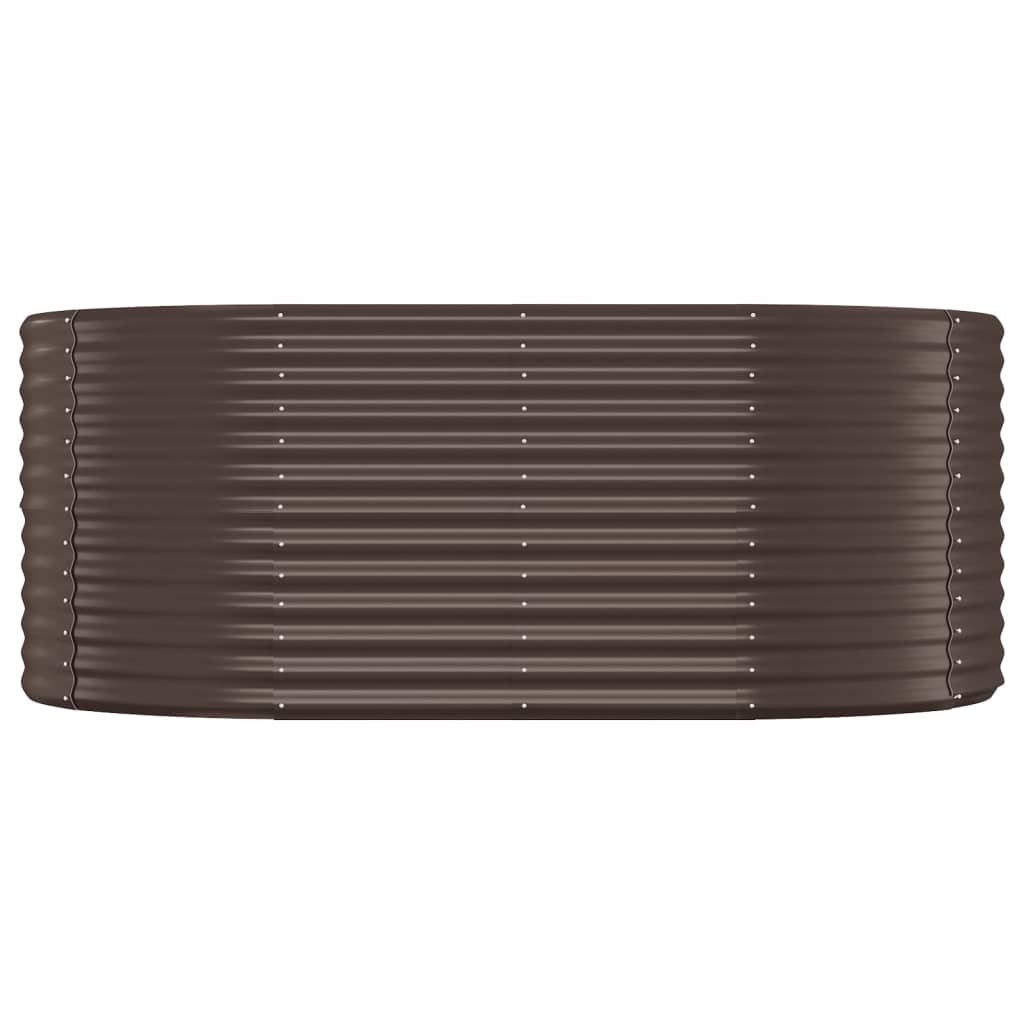 Vidaxl plantenbak 175x100x68 cm gepoedercoat staal bruin